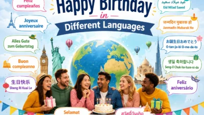 happy birthday in different languages